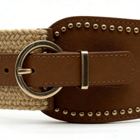 Ceinture élastique tressée confortable pour femmes, nouveau style, vente en gros, idéale pour robes et jeans