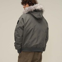 Blouson Bomber Homme Hiver Personnalisé Haute Qualité Écologique Respirant en Toile Col Montant Épais Chaud Imperméable Grande Taille