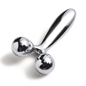 Rodillo de Masaje Facial de Diseño Único Promocional, Masajeador Anticelulítico con Cuerpo Plateado - Product Image 6