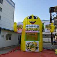 Stand de limonade gonflable à vendre, Tente de vente de jus de citron gonflable avec impression de logo gratuite, Stand gonflable le plus vendu de l'été