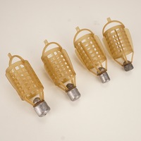 Cage à appâts en plastique pour la pêche à la carpe avec stabilisateur de plomb fixe 30 40 50 60g