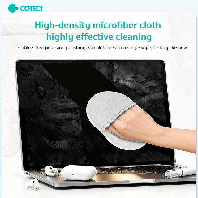 COTECi High-Quality Microfiber Double-Sided Screen Polishing Cloth Set Without Damaging the Screen