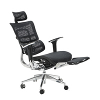 Chaise de bureau ergonomique en maille de haute qualité, repose-pieds réglable, poste de travail pivotant, chaise de direction