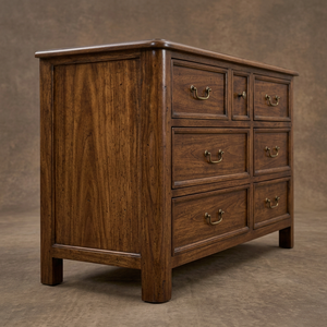 Traditional Solid Wood Farmhouse <b>Sideboard</b> with Wood Handles <b>Antique</b> Finish Dining Room Furniture Home Decor - Product Image 1