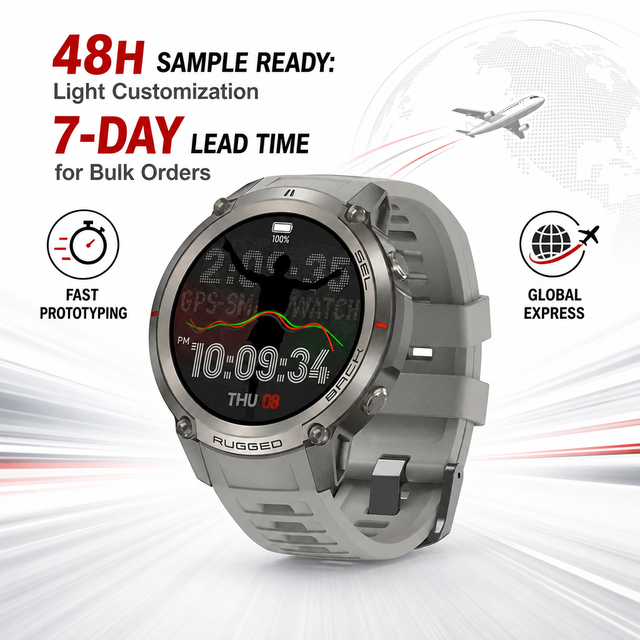 DM59 Rugged GPS Smart Watch HD 1.43" AMOLED IP67 Waterproof Silica Gel Fitness Sleep Tracker Offline Map Altimeter Answer Calls