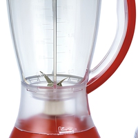 Blender électrique 350W 2 en 1 avec pot en plastique de 1,5L, 4 vitesses, mixeur, blender pour aliments