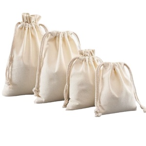 Sac de shopping en sergé de coton avec cordon de serrage, logo de marque personnalisé, différentes tailles, sac à chaussures, sac à main, sac à vêtements, sac anti-poussière, pochette en coton mousseline pour emballage - Product Image 1