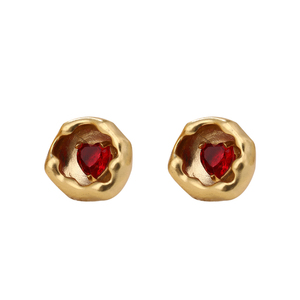 Boucles d'oreilles clous <span class=keywords><strong>de</strong></span> haute qualité, style européen et américain, pour femme, en cuivre plaqué or, élégantes et raffinées, au design polyvalent. - Product Image 2