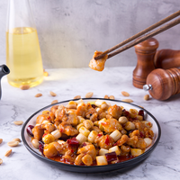 Poulet Kung Pao précuit de qualité supérieure, prêt à cuisiner, surgelé rapidement, repas chinois préparé, vente en gros, OEM, ODM, fournisseur d'usine