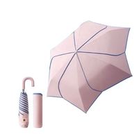 Parapluie personnalisé pour femme, ouverture manuelle à trois plis, protection solaire résistante au vent, design pétale