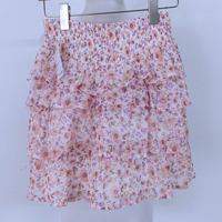 Mini-jupe à volants à imprimé floral personnalisée pour femmes