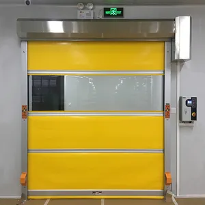自動PVCローラーシャッタードアカスタムインテリアクリーンルームプラスチック高速ローリングドア