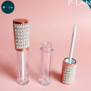 P-Lan品牌库存美人鱼彩虹闪光粉色紫色珍珠顶部金属6毫升唇彩管带魔杖 - Product Image 2
