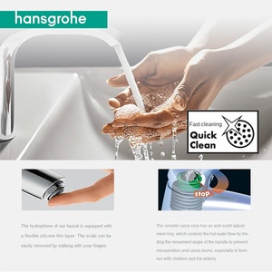 Grifo monomando para lavabo Logis, para instalación oculta, montaje en pared con caño de 19,5 cm, modelo 71220, para lavabo 71220007 - Product Image 3