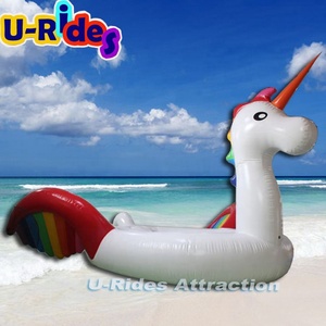 Trò chơi nước thương mại 6 người bạt PVC bơm hơi Kỳ Lân bè lớn Kỳ Lân phao phòng chờ cho thuê sử dụng làm chuyến đi - Product Image 2