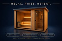 Sauna et salle de douche avec option bain turc, générateur de vapeur en cèdre rouge pour 4 personnes, multi-modes