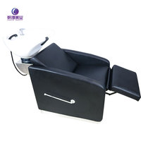 Ziao — chaises à shampooing 2021 pliables en céramique noir, lit pour Salon de coiffure et soins de beauté, lavage à l'arrière