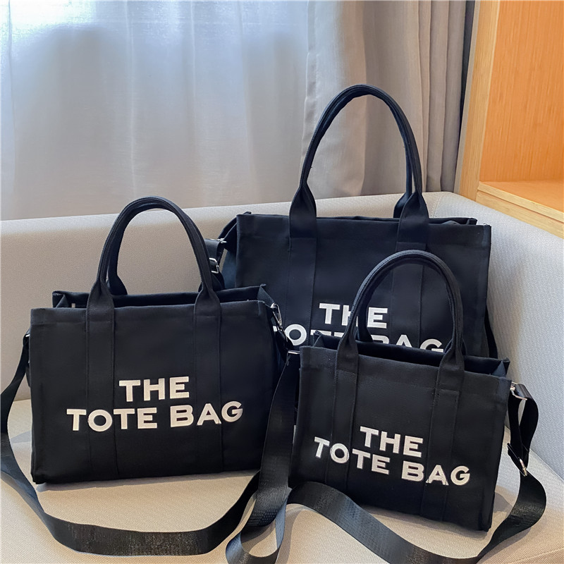 Conjunto de bolsas femininas, conjunto de bolsas e sacola de lona em tamanho grande