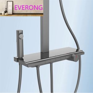 Set Doccia di Lusso con Display Digitale a Schermo Intero, 5 Funzioni, in Ottone, con Getti LED, Cascata a Parete e Massaggio Corpo, Rubinetteria per Doccia e Vasca - Product Image 2