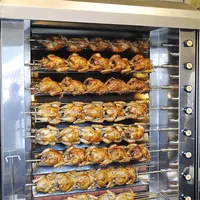 Commercial Electric Gas Arabic Chicken Roaster Meat Rotary Grill Rack Machine for Restaurant
