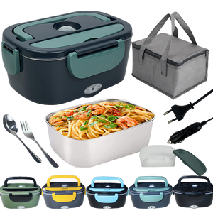 Boîte à lunch chauffante automatique électrique 1.5L Boîtes à lunch électriques portables 2-en-1 de haute qualité pour voiture camion bureau à domicile - Product Image 1