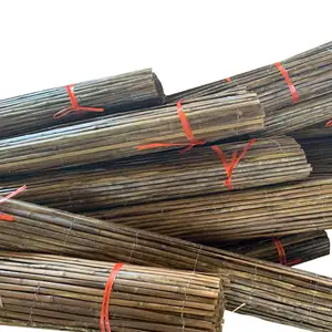 Painéis cercas de bambu natural barato a granel por atacado rolo