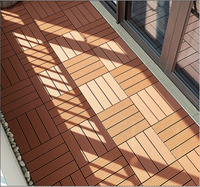 Plancher de terrasse en WPC à emboîtement carré, antidérapant, imperméable, ignifuge, écologique, à fixation rapide pour jardin et parc
