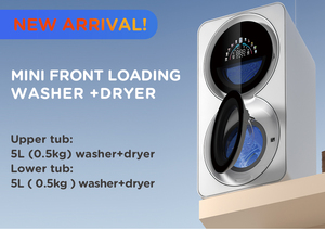 מכונת כביסה קטנה ניידת מכונת כביסה 5l קדמית מכונת כביסה משולבת מייבש - Product Image 2