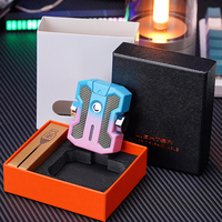 Briquet électrique rechargeable à double arc en gros, spinner à main en métal personnalisé avec lampe torche de type C pour l'utilisation de cigarettes