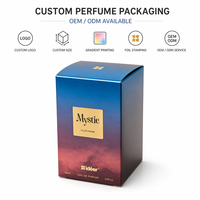 Boîte d'emballage de parfum personnalisée, boîte cadeau en papier imprimé, logo en feuille d'or, carton pliable pour eau de parfum 100 ml