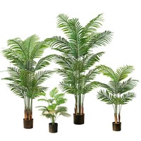 Plantes artificielles haut de gamme en PE, 1,80 m, grand format, en pot, imitation verdure réaliste : Palmier du voyageur et Oiseau de paradis