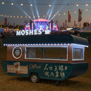 Camion de restauration mobile personnalisé de style carré, en acier inoxydable, résistant à la rouille, idéal pour les bonbons et les chips - Product Image 1