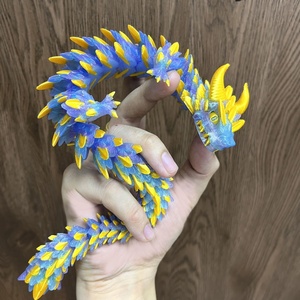 Dragón Chino Impreso en 3D, Dragón con Cuernos, Combinación Multicolor, Juguete <span class=keywords><strong>de</strong></span> Mano Genial y Elegante, Regalo para Niños, Pieza Decorativa - Product Image 3