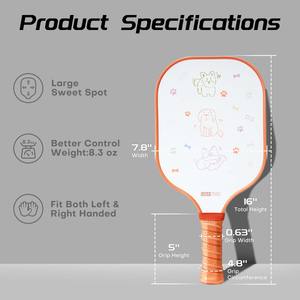 Raquette de pickleball en fibre de carbone T700 de qualité supérieure, thermoformée, à noyau en nid d'abeille de 16 mm, approuvée par l'USAPA, 2026 - Product Image 6
