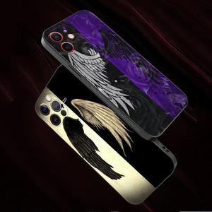 Elegante <span class=keywords><strong>Funda</strong></span> de TPU Suave con Alas de Ángel en Color Negro para iPhone 17 16 15 Pro Max 14 13 <span class=keywords><strong>12</strong></span> 11 - Product Image 6