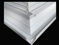 Diffuseur d'air carré en alliage d'aluminium au design industriel moderne pour la ventilation des sous-sols et des entrepôts
