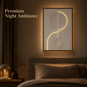 LED Minimalistische Geometrische Leinwand-Wandkunst Moderne Wohnzimmer-Bilderrahmen Große Hängende Gemälde - Product Image 1