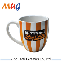 Tasse de tambour imprimée en céramique émaillée personnalisée personnalisé grès grande taille décalcomanie tasse usine bon prix