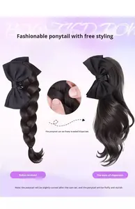 Perruques droites nouvelles perruques <span class=keywords><strong>de</strong></span> mode pour les femmes imperméable à l'eau i-tip cheveux Style européen et américain haute <span class=keywords><strong>queue</strong></span> <span class=keywords><strong>de</strong></span> <span class=keywords><strong>cheval</strong></span> perruque - Product Image 6