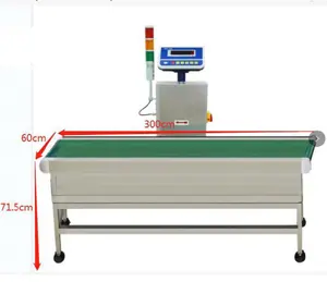 Automatic industrial checkweigher with roller conveyor