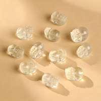 Breloque Pixiu sculptée en cristal naturel, améthyste, citrine, pierre semi-précieuse, porte-bonheur Feng Shui pour bracelet DIY