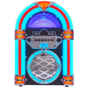 Jukebox Bluetooth con Iluminación LED, Equipo de Sonido, Modelo Jukebox, Reproductor con Receptor Bluetooth y Radio FM - Product Image 1