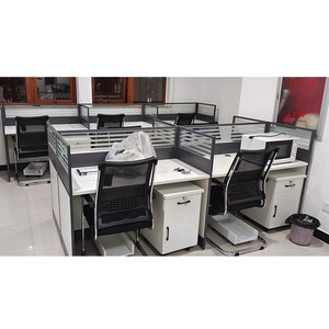 Jiuyi, muebles de oficina de gama alta con particiones, escritorio de oficina triple doble individual, se puede personalizar, combinación de escritorio de oficina grande - Product Image 5