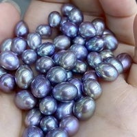Perles de culture d'eau douce colorées de forme riz 6-7mm AAAAA en gros de l'usine de Zhuji
