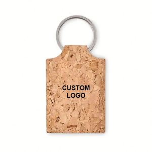 Llavero de Aleación Ligero con Logotipo Personalizado, Llavero Inteligente, Llavero de Corcho Vegano Ecológico Natural de Madera - Product Image 1