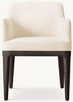 Fauteuil de salle à manger en chêne massif sculpté à la main, élégant, confortable et chaleureux, avec dossier et assise rembourrés pour la maison