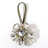 Accessoires décoratifs pour rideaux, crochet de fixation pour rideau en alliage de diamant, fleur, pour rideau de fenêtre