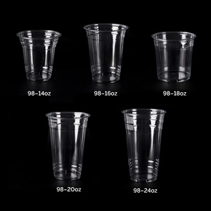 Kích cỡ khác nhau nhựa dùng một lần Pet <span class=keywords><strong>Cup</strong></span> cho đồ uống lạnh Cà Phê Trà sữa-rõ ràng ly cho nhà hàng sử dụng - Product Image 1