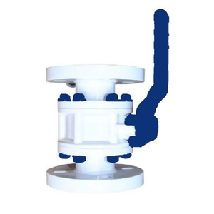 Industrial Manual Type 2-Way Ball Power UPVC PVC PP <b>Media</b> Acid Resistant 2 Piece Flanged End for Acid - Product Image 2