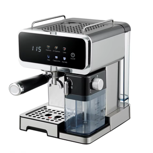 <span class=keywords><strong>เครื่อง</strong></span>ชง<span class=keywords><strong>กาแฟ</strong></span>เอสเพรสโซ่อัตโนมัติแบบหม้อต้มคู่ สเตนเลสสตีล พร้อมถังนมในตัว ปลั๊กแบบ EU พกพาสะดวกสำหรับใช้ในโรงแรม - Product Image 2